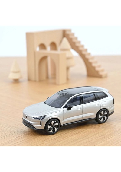 1:43 Ölçek Norev 2024 Volvo Ex 90 Gri Diecast Metal Minyatür Model Araba 10cm