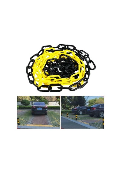 Mfk 8 Mm 5 Metre Sarı Siyah Plastik Tafik/Park Zincir