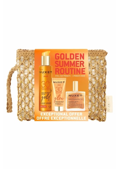 Nuxe 2026 Altın Yaz Rutin Seti Bronzlaştırıcı + Glow Krem + Işıltılı Kuru Yağ