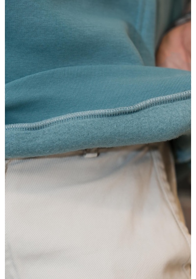 Kapşonlu 3 İplik Kalın İçi Polarlı Oversize Kangru Cepli Erkek Sweatshirt Petrol Mavisi Kapşonlu 3 İplik Kalın İçi Polarlı Oversize Kangru Cepli Erkek Sweatshirt Petrol Mavisi