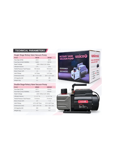Unıco Vb260 Vakum Pompası Siyah