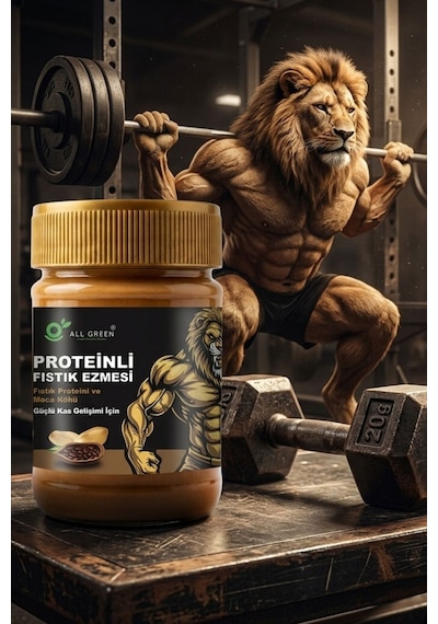 Proteinli Fıstık Ezmesi Kakao Fıstık Proteini, Maca Kökü Tozu, Kakao İle 325 Gr