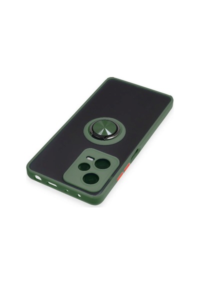 Newface - 972 - Xiaomi Redmi Note 12 5g Kılıf Montreal Yüzüklü Silikon Kapak - Csmo-tex - - Yeşil