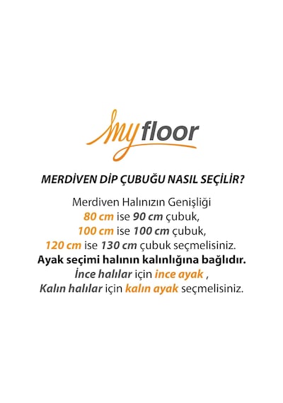 Myfloor Çelik Halı Tutucu Merdiven Dip Çubuğu - Sarı Kalın 90 cm