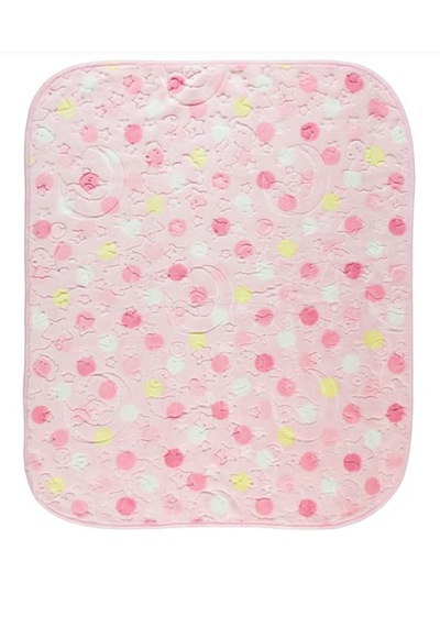Yumuşak Kabartmalı Bebek Battaniyesi 100x120 CM Arabada ve Yatakta Kullanıma Uygun Pembe
