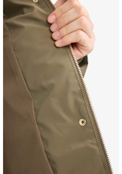 Defacto Regular Fit Kapüşonlu Fermuarlı Parka F2876ax25wnkh402 Haki-kh402