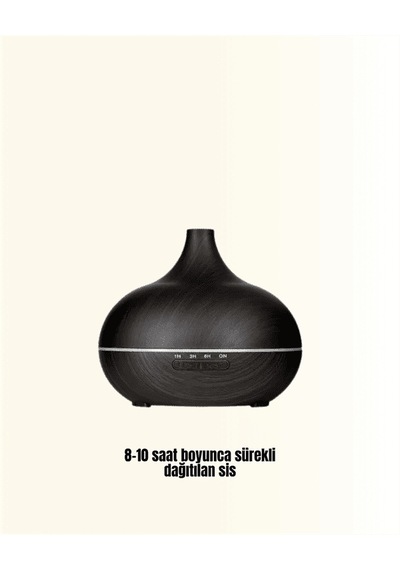 Ultrasonik Hava Difüzörü, 7 Renk Işıklı, Sessiz, Güvenli