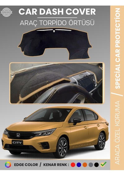 Honda Cıty 2020+ Torpido Örtüsü Ön Panel Göğüs Koruma Tam Uyum Uv Koruma Kaymaz - 998 Stiloto