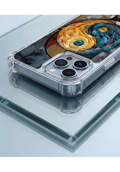 Printify Infinix Note 50 Pro İle Uyumlu Şeffaf Silikon Kılıf Uv Baskılı Esnek Tpu Kapak Çözüm No6