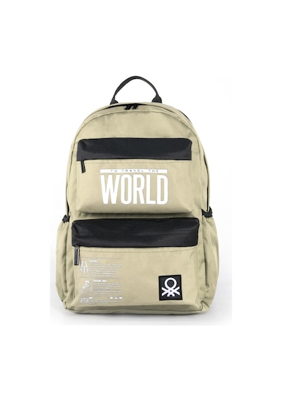 United Colors Of Benetton "the World" Bej Okul Sırt Çantası