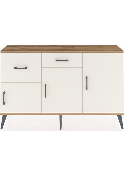 Arges Konsol 3 Raflı 2 Çekmeceli 3 Kapaklı 132x30x83 Çam-aytaşı/aytaşı Aytaşı/aytaşı