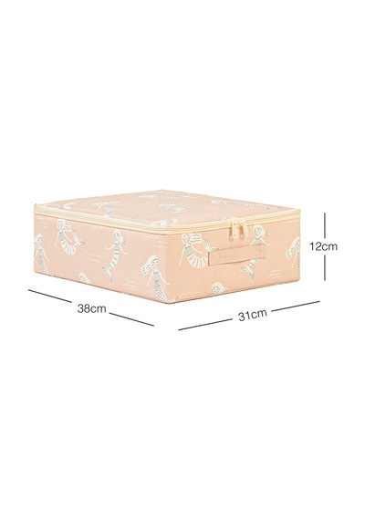 Ocean Home Textile Çocuk Odası Deniz Kızı Destekli Kutu Hurç 31 X 38 X 12 Cm Pembe