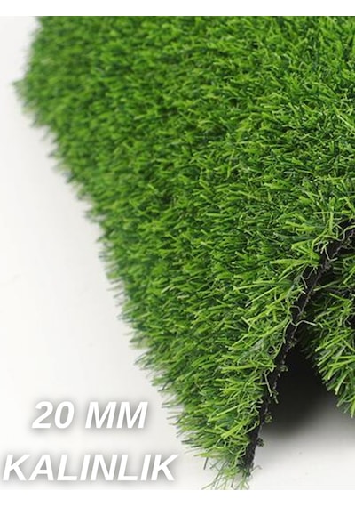 Beylini Dekoratif Suni Çim Halı 20 Mm Gerçek Çim Görünümlü Balkon Teras Bahçe İçin Sahte Çimen Kaymaz Taban Yapay Çim Ölçü Seçenekli 200 x 800
