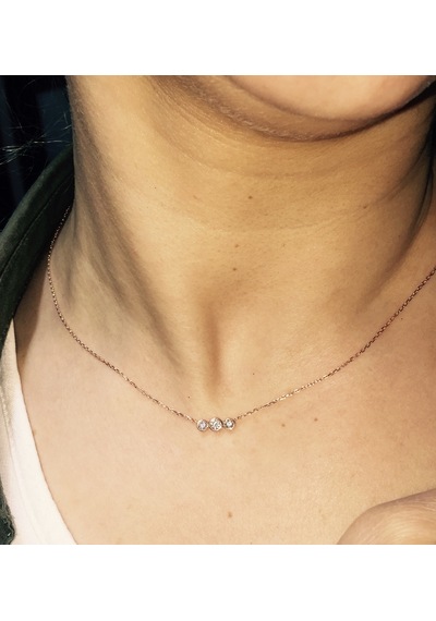 Kuyumcudukkani "tria"kolye -20814-r-w Rose Gold