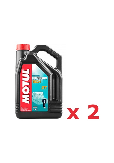 Motul Marine Outboard Tech 2t 2 Zamanlı Tekne Motor Yağı 5 L 2 Adet