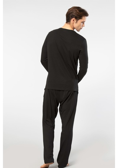 Cacharel Erkek Uzun Kollu Modal Pijama Takımı 2237/siyah Siyah