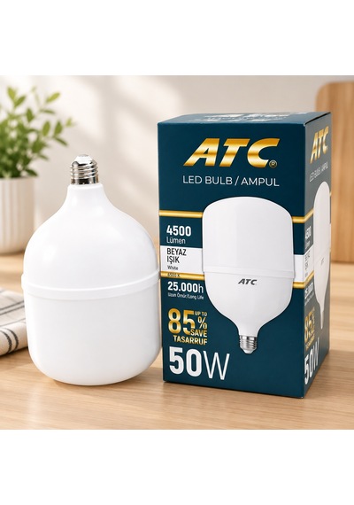 50 W Led Torch Ampul Beyaz - Çok Renkli
