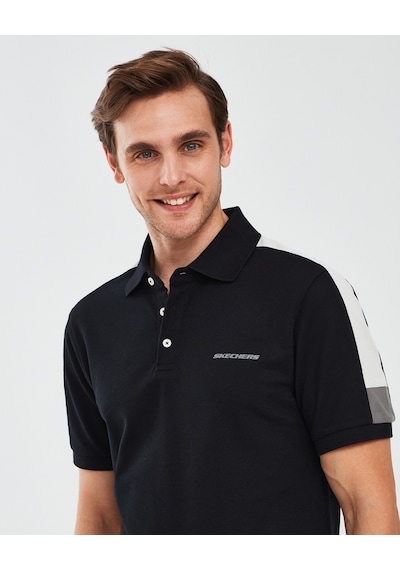 Skechers Polo Shirt M Short Sleeve Erkek Siyah Tshirt S221047-001