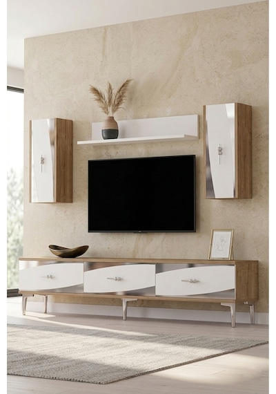 Tvr1813dbs Elips Tv Ünitesi Takımı Safirmeşe-beyaz-sılver 180cm Safirmeşe - Beyaz - Gümüş Tvr1813dbs Elips Tv Ünitesi Takımı Safirmeşe-beyaz-sılver 180cm Safirmeşe - Beyaz - Gümüş