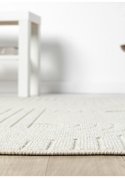 Mariesse Home Lara İskandinav Dokuma Bukleli Modern Salon Halısı Mutfak Halısı Koridor Halısı Yolluk 623-krem