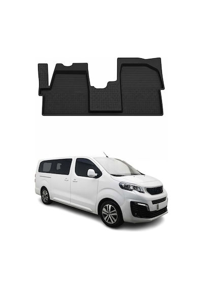 Peugeot Expert - Traveller 2018-2026 Uyumlu 4d Ön Havuzlu Paspas Kauçuk Siyah 1 Parça