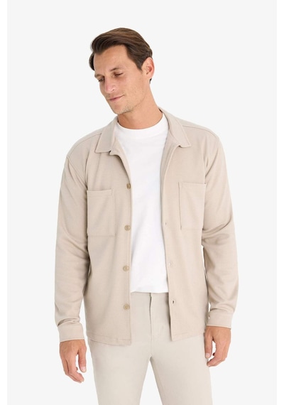 DeFacto Regular Fit Polo Yaka Gömlek Ceket D7243AX25SPBG49