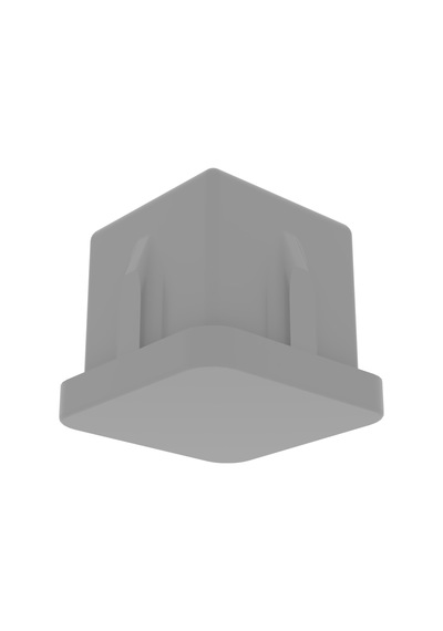Cateksss 20x20 Mm Düz İç Profil Tapası Ral7035 - 10 Lu Paket Siyah