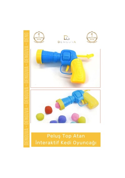 Kedioyuncağı Peluş Top Fırlatan Avlanma İçgüdüsü Geliştirici Eğlenceli İnteraktif Kedi Oyuncağı Set