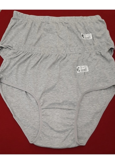 Gümüş İç Giyim Kadın Battal Boy Külot 2'li Paket 5xl Beden Gri