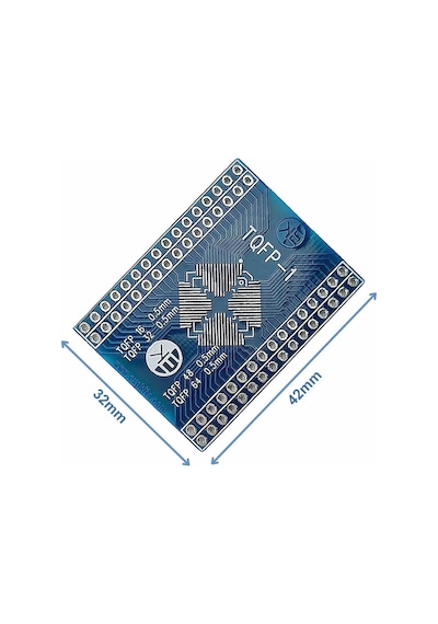 Tqfp-1 0.5Mm Smd Dip Çevirici Pcb Tqfp16 Tqfp32 Tqfp48 Tqfp64