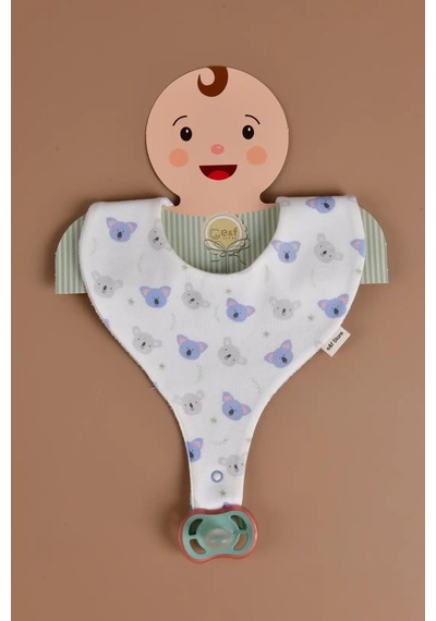 E&f Store Erkek Bebek 3'lü Sıvı Geçirmez Emzik Tutucu Mama Önlüğü - Model 4 Çok Renkli