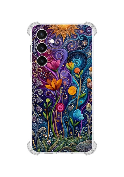 Printify Samsung Galaxy S24 Fe İle Uyumlu Düşlerin Dansı Serisi Rüyalar Ötesi Tasarımlı Uv Baskılı Köşe Korumalı Antişok Kılıf Şeffaf