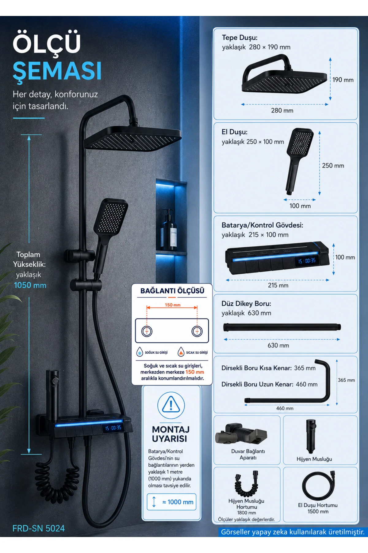 Piyano Tuşlu Dijital Duş Seti Freddo 4 Fonksiyonlu Led Ambiyans Işıklı Termostatik Akıllı Duş Seti, Yağmurlama Tepe Duş + El Duşu + Banyo Bataryası Antrasit Frd-sn 5024 Siyah Piyano Tuşlu Dijital Duş Seti Freddo 4 Fonksiyonlu Led Ambiyans Işıklı Termostatik Akıllı Duş Seti, Yağmurlama Tepe Duş + El Duşu + Banyo Bataryası Antrasit Frd-sn 5024 Siyah