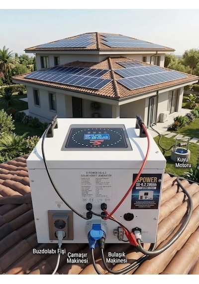 Spower Energy Solar Hibrit Jeneratör Sg-6.2 48 280 6200 Watt