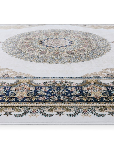 Cool Halı Zerabi Mavi Lüks Vintage Salon Halısı Premium Exclusive Yumuşak Parlak Göbekli Klasik Halı