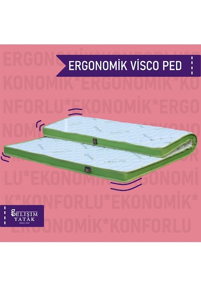 Gelişimyatak 120X200 Gelişim Yatak Ergonomik Visco Ped Bamboo Lifli Kumaş