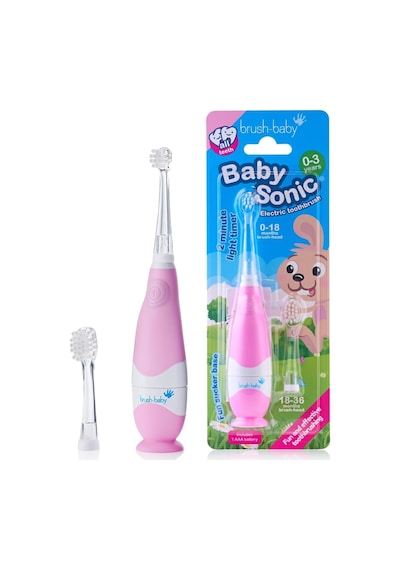 Baby Sonic Brush-baby Babysonic Elektrikli Diş Fırçası, Pembe, 0-3 Yaş, Zamanlayıcılı
