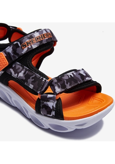 Skechers Hypno - Splash Büyük Erkek Çocuk Siyah Işıklı Sandalet 400077L Bgor Siyah
