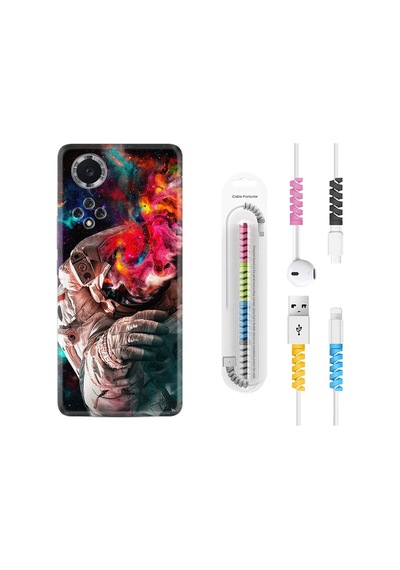 Huawei Nova 9 Kılıf Kablo Koruyuculu Fire Astronout 1847