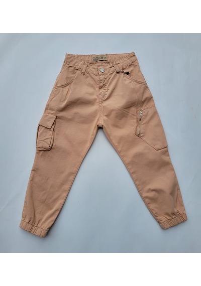 Jack Lions Erkek Çocuk Paçası Lastikli Kargo Cepli Pantolon-7799-somon Somon
