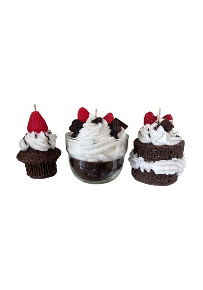Kremalı Cupcake Pasta Mum 3 Lü Kokulu Kırmızı
