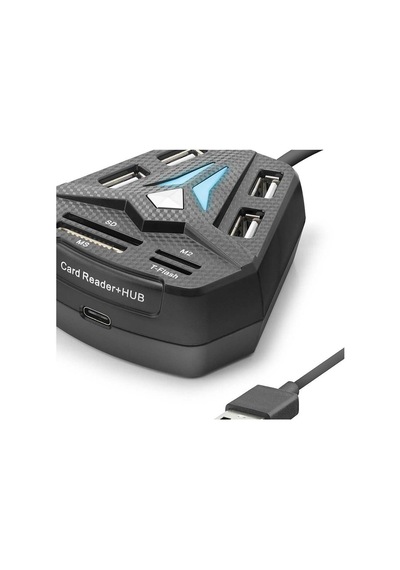Usb Hub Kart Okuyucu 8 Port Siyah A068b Evimdeyokyok