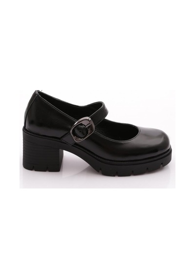 Dgn 036 Kadın Loafer Ayakkabı Siyah Rugan