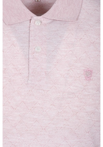 Erkek Polo Yaka Tişört Nar Çiçeği Dokulu Slim Fit Ribanalı Kol T-shirt Ncs Jeans 1250-nar Çiçeği Narçiçeği