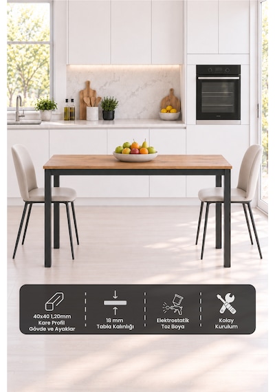 Sehpol Balkon Masası 120x45x73 Cm Antrasit - Atlantik Çam