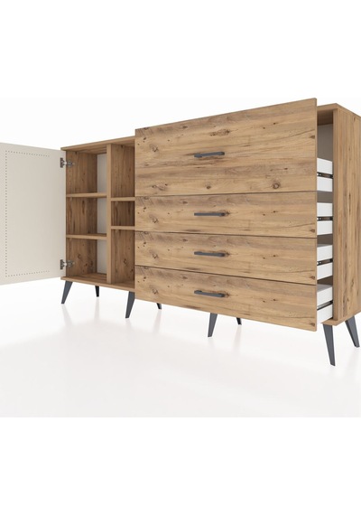 Arges Konsol 4 Raflı 4 Çekmeceli Tek Kapaklı 176x30x99 Çam-aytaşı/çam Aytası/atlas Çam - Atlas Çam Arges Konsol 4 Raflı 4 Çekmeceli Tek Kapaklı 176x30x99 Çam-aytaşı/çam Aytası/atlas Çam - Atlas Çam