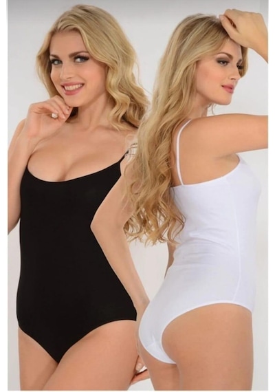 Seher Yıldızı 0066 Bayan Karışık Renkli İp Askılı Çıtçıtlı Body 10 Adet 001