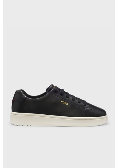 Hugo Deri Logolu Sneaker Ayakkabı Erkek Ayakkabı 50569002 007 Siyah