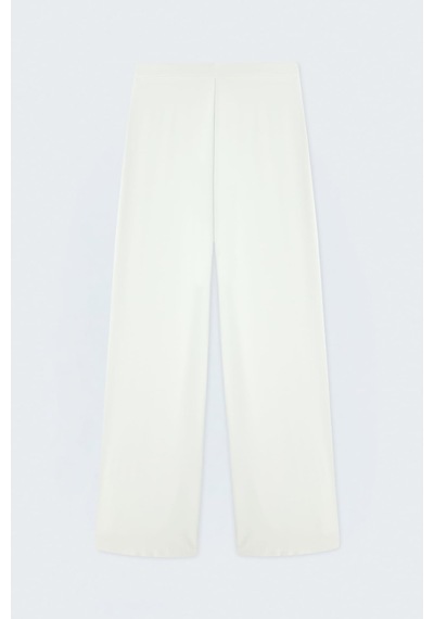 Sateen Bol Paça Pantolon - Ekru-137471