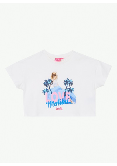 Barbie Ekru Pamuk Karışımlı T-shirt Brb6sg-tst6426